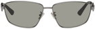Bottega Veneta Gunmetal Rectangular Sunglasses