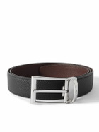 Montblanc - 3.5cm Reversible Textured-Leather Belt