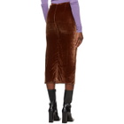 Georgia Alice SSENSE Exclusive Brown Velvet Pearl Skirt