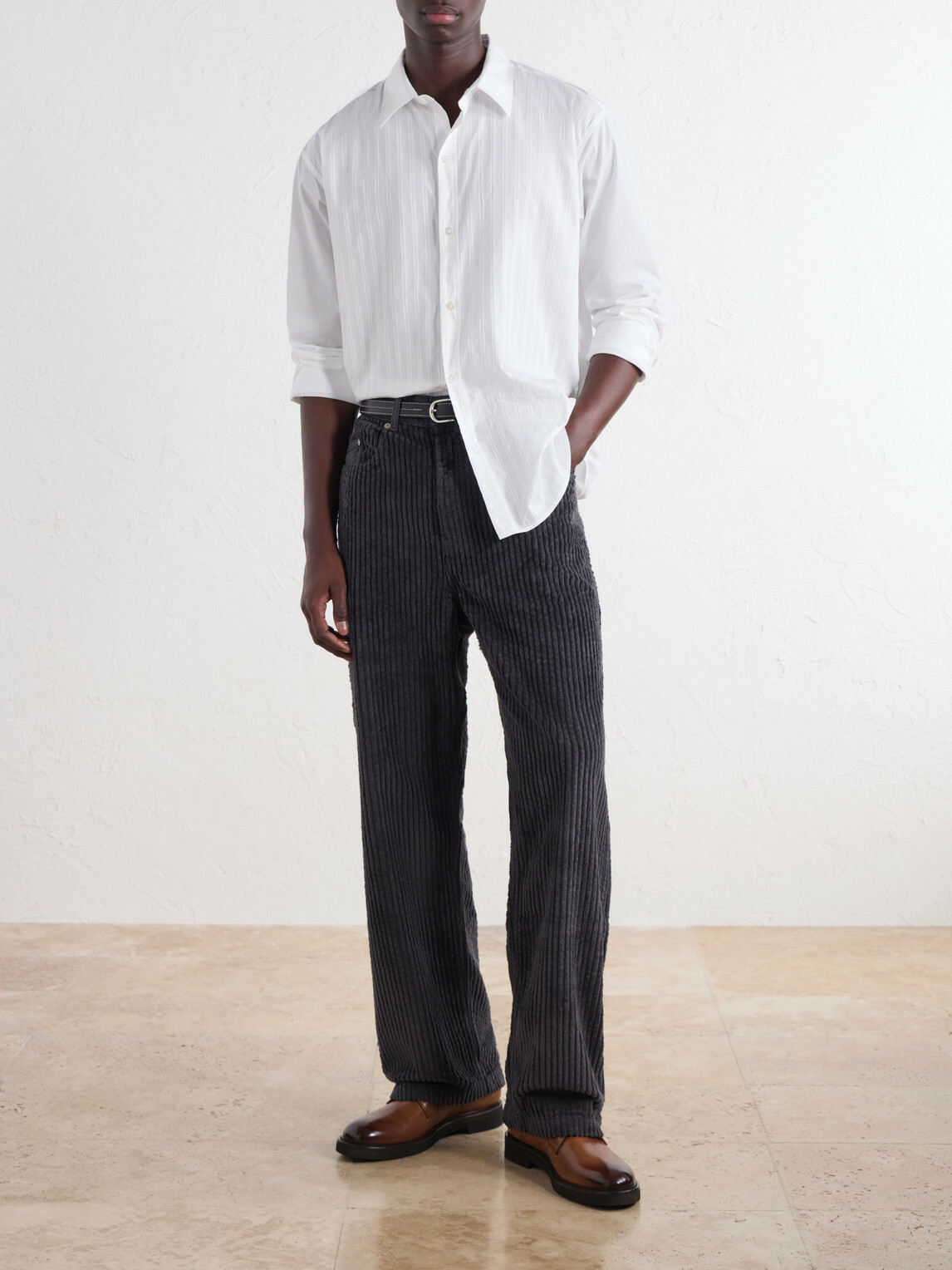 mfpen - Generation Straight-Leg Cotton-Corduroy Trousers - Gray