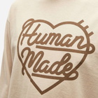 Human Made Men's Long Sleeve Heart T-Shirt in Beige