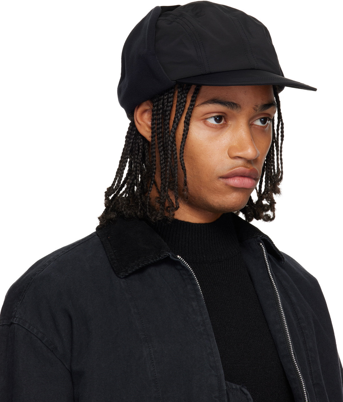 Comme des Garçons Homme Black Fleece Earflap Cap Comme des Garcons