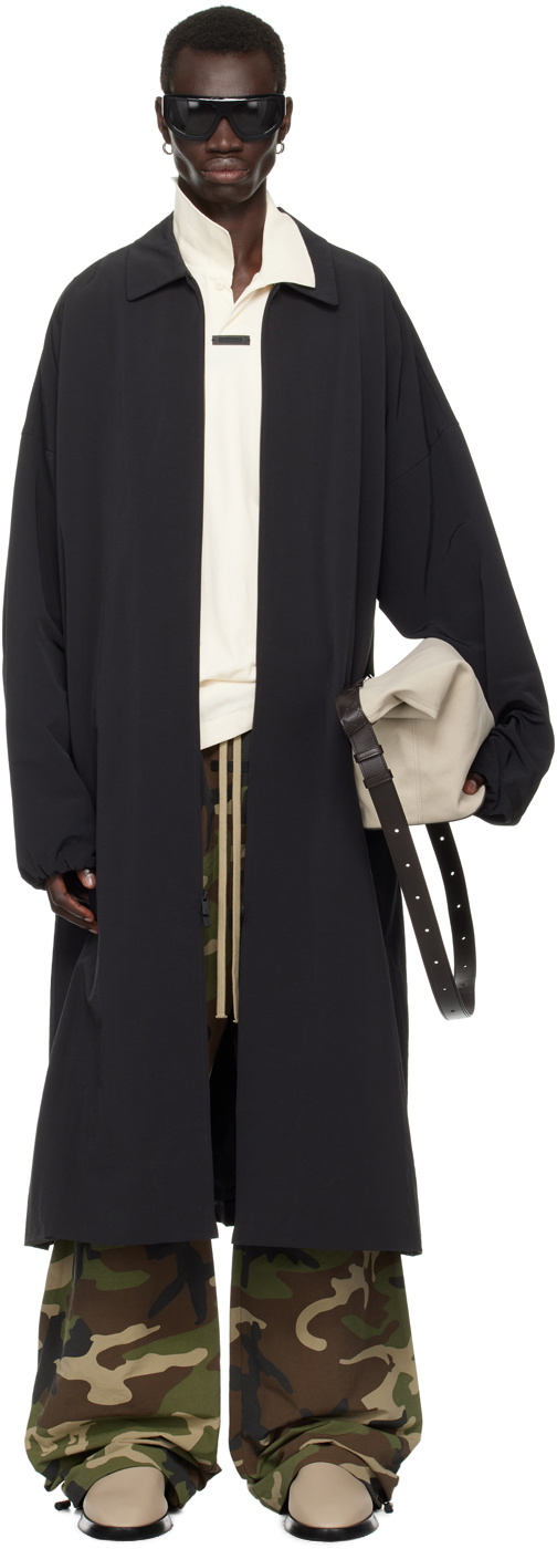 ジャケット・アウター FEAR OF GOD HIGH NECK TRENCH COAT Black Wool High Neck Trench Coat by Fear of God on Sale