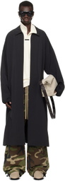 Fear of God ESSENTIALS Black Recycled Nylon Trench Coat