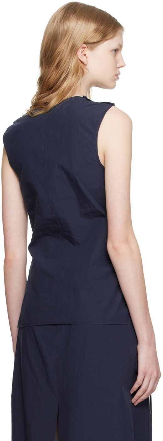 Blue Seamless Tank Top by LEMAIRE on Sale