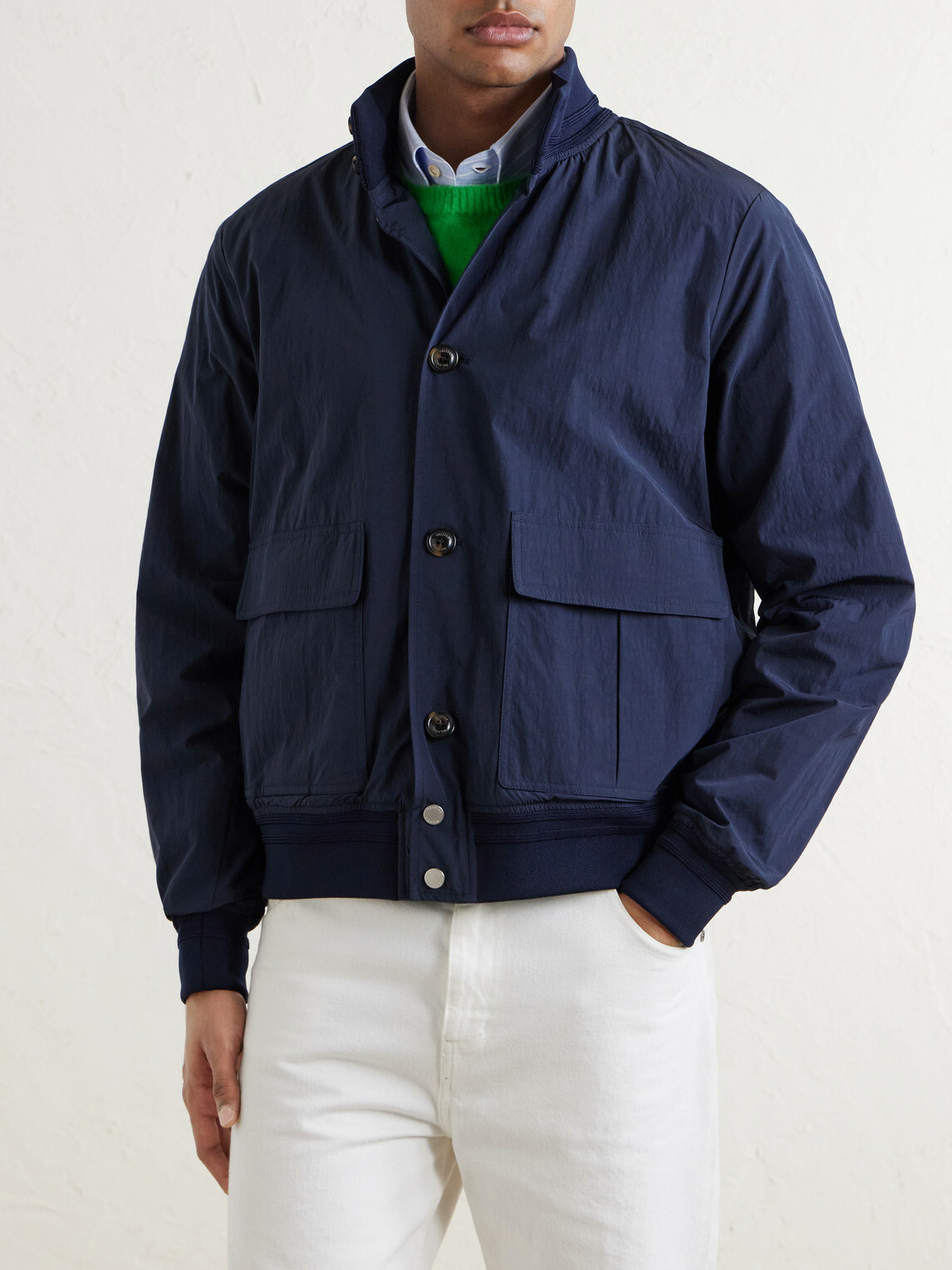 Valstar - Valstarino Shell Bomber Jacket - Blue Valstarino
