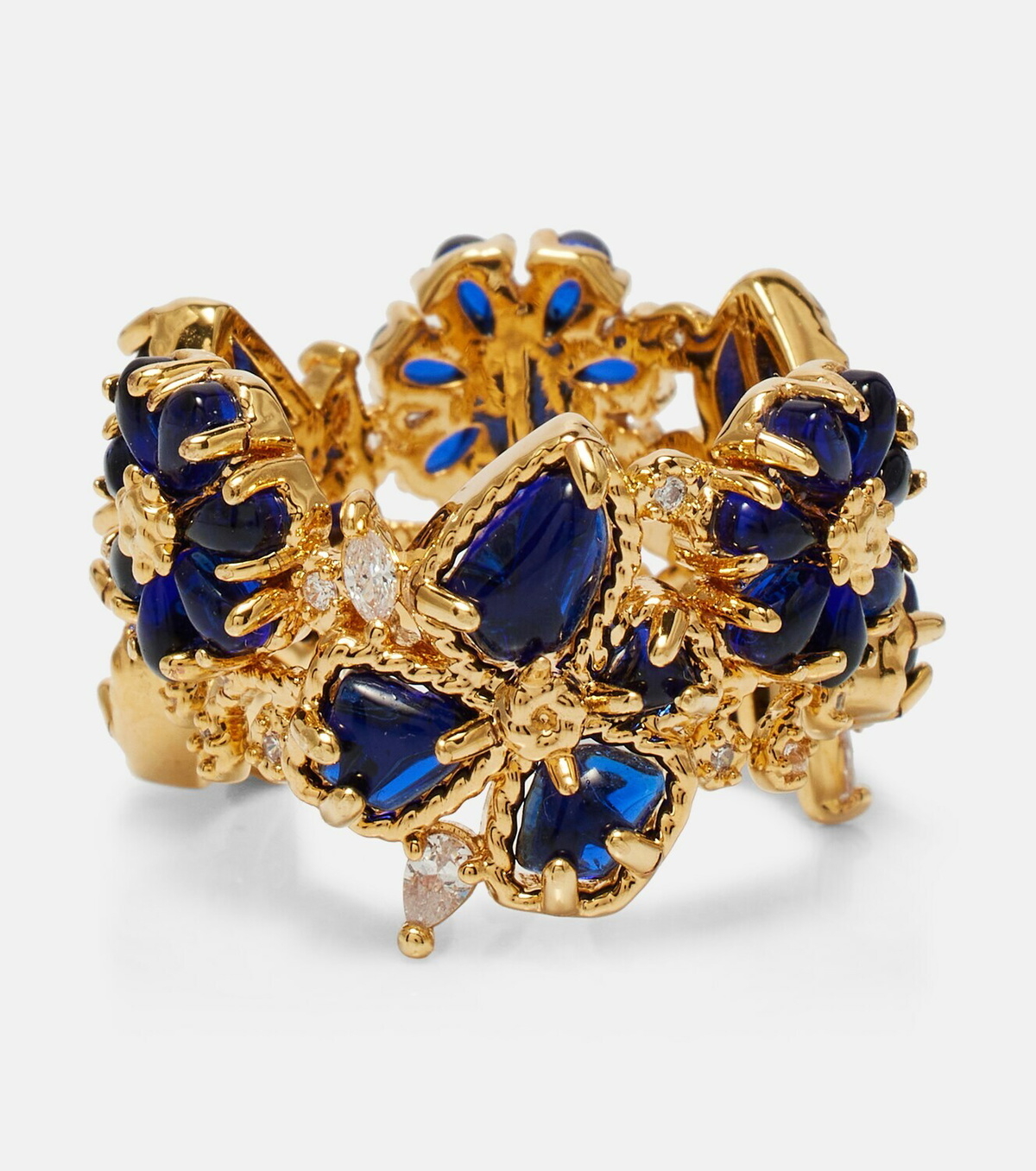 Zimmermann Bloom Band embellished gold-plated ring