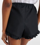 Hunza G Frill cotton poplin shorts