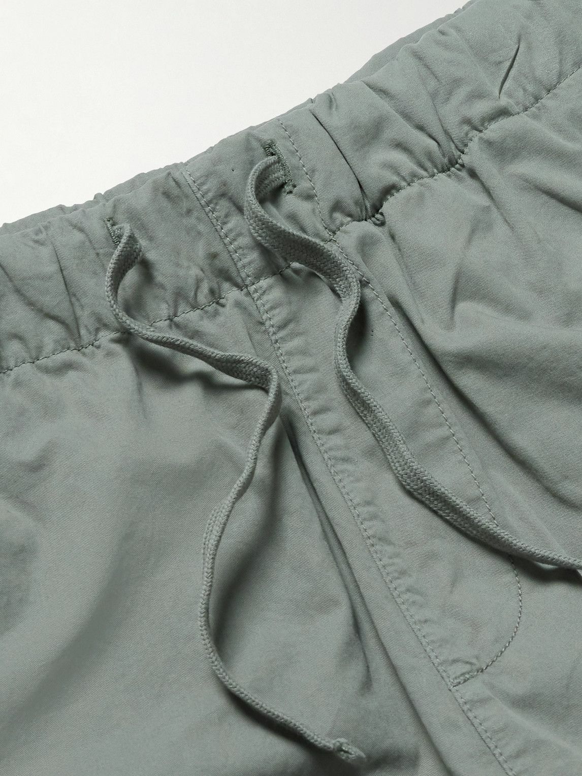 Hartford - Joggy Straight-Leg Cotton Trousers - Green