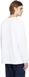 NEEDLES White Crewneck Long Sleeve T-Shirt