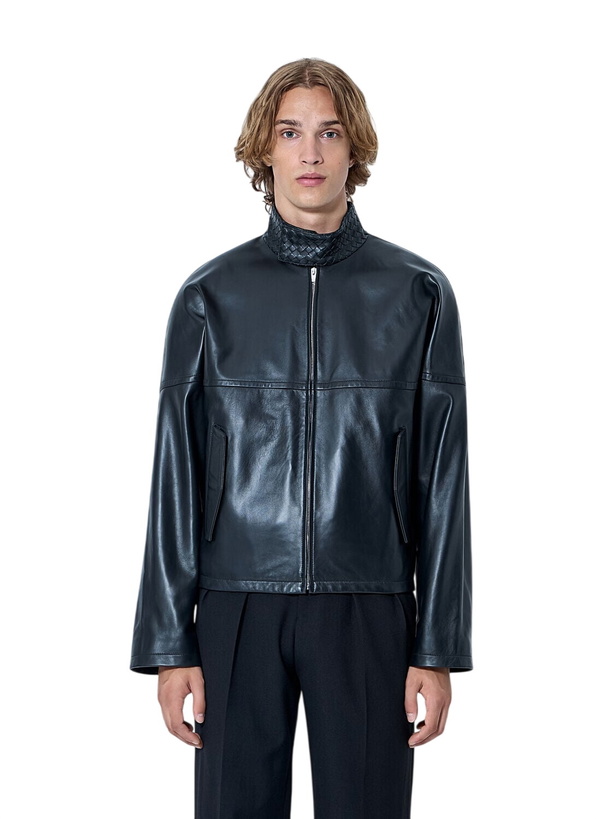 Photo: Bottega Veneta Intrecciato Leather Blouson Jacket