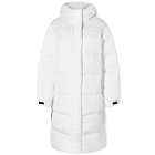 The North Face Women's Nuptse Long Puffer Parka Jacket in White