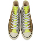 JW Anderson Gold and Silver Converse Edition Glitter Chuck 70 High Sneakers