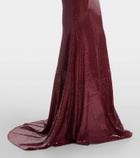 Alex Perry Sequined corset gown