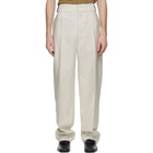 Lemaire Off-White Pleated Military Chino Trousers