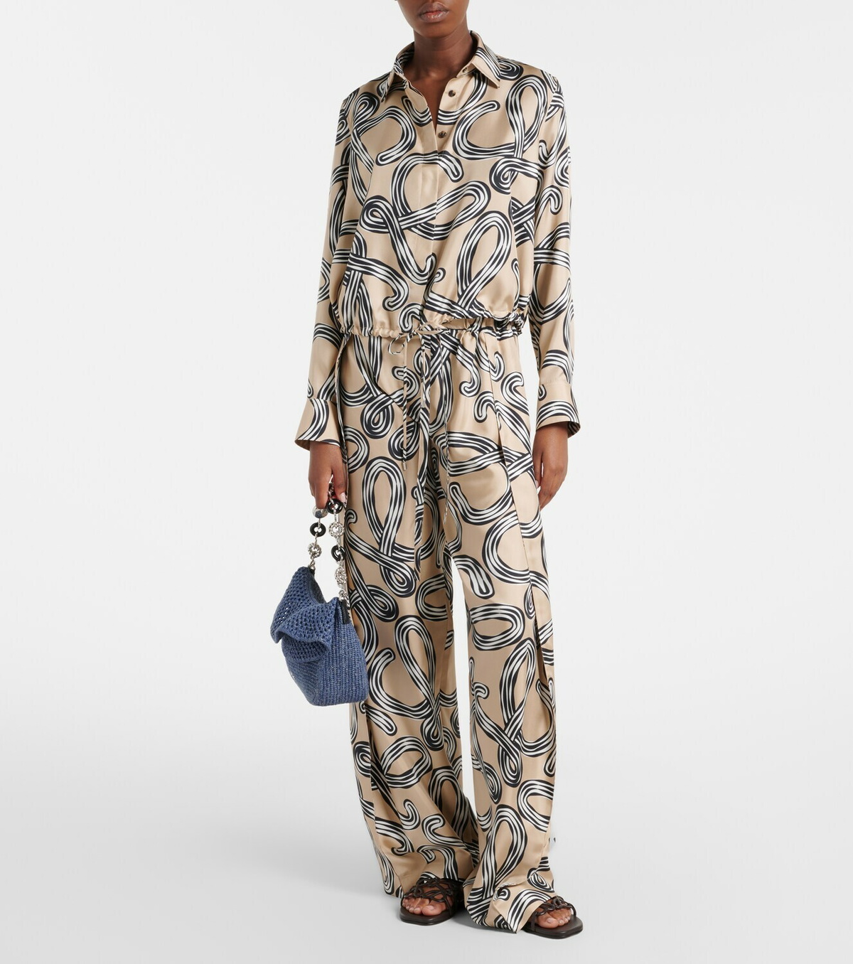 Loewe Paula's Ibiza Anagram silk shirt