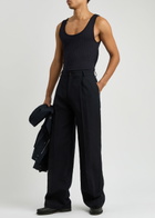 Dries Van Noten Holly Ribbed Jersey Vest Navy