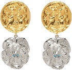 Chopova Lowena Gold & Silver Gemini Lady Drop Earrings