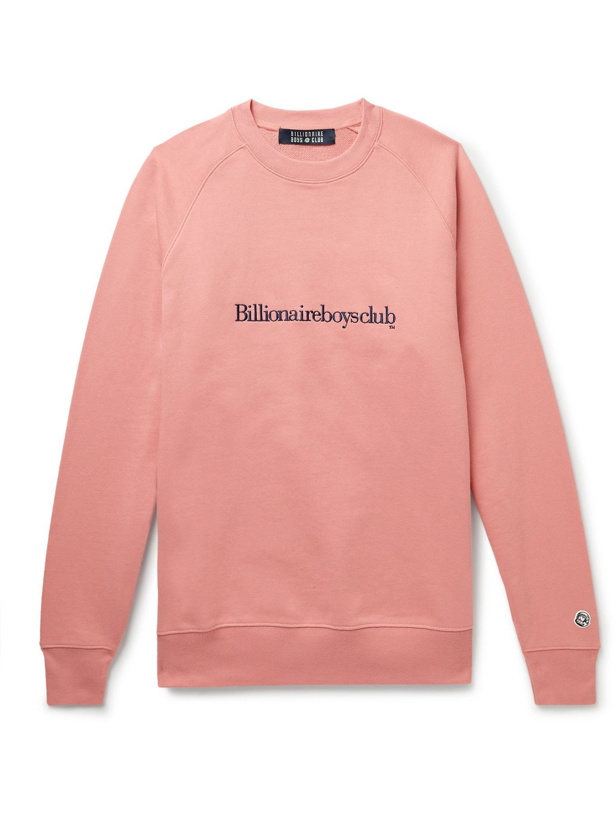 Photo: BILLIONAIRE BOYS CLUB - Logo-Embroidered Cotton-Jersey Sweatshirt - Pink