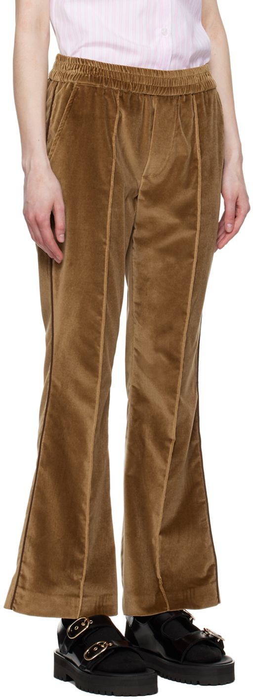 Ernest W. Baker Tan Flare Trousers