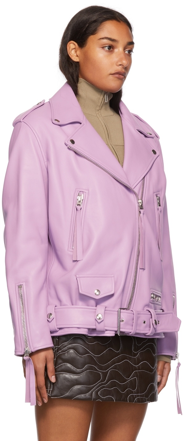 Lilac Leather Jacket