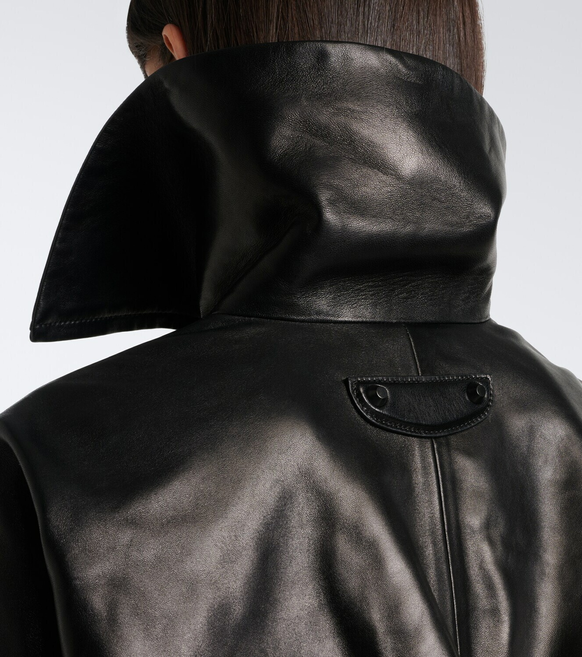 Balenciaga Belted cropped leather jacket
