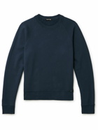 TOM FORD - Garment-Dyed Cotton-Jersey Sweatshirt - Blue