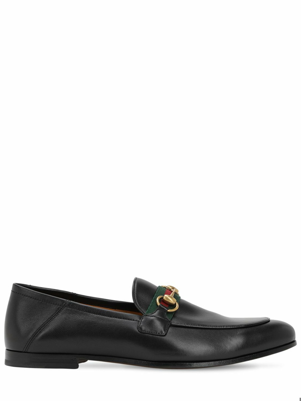 Photo: GUCCI - 10mm Leather Foldable Loafers W/ Web