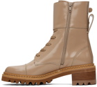 See by Chloé Beige Mallory Combat Boots