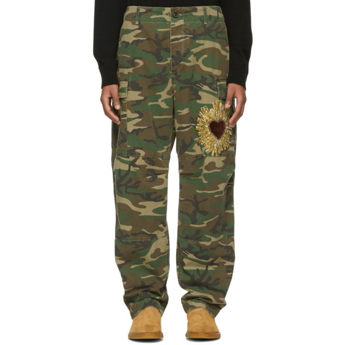 Photo: Dolce and Gabbana Green and Brown Camo Cargo Pants