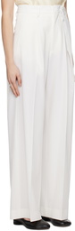 MM6 Maison Margiela Off-White Asymmetric Waistband Trousers