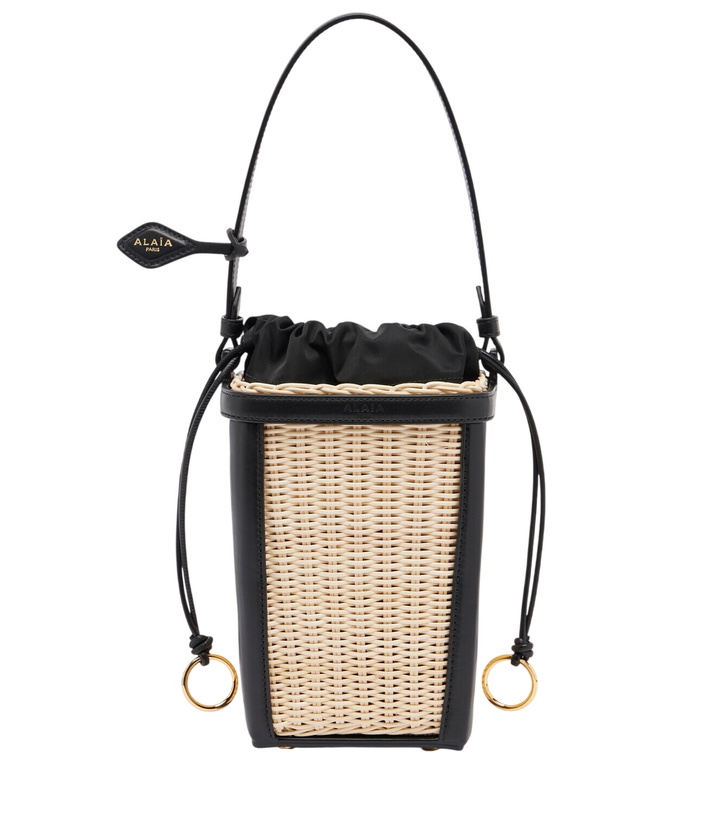 Photo: Alaïa Small wicker and leather bucket bag