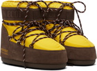 Guest in Residence Yellow & Brown Moon Boot Edition Icon Low Nylon Boots