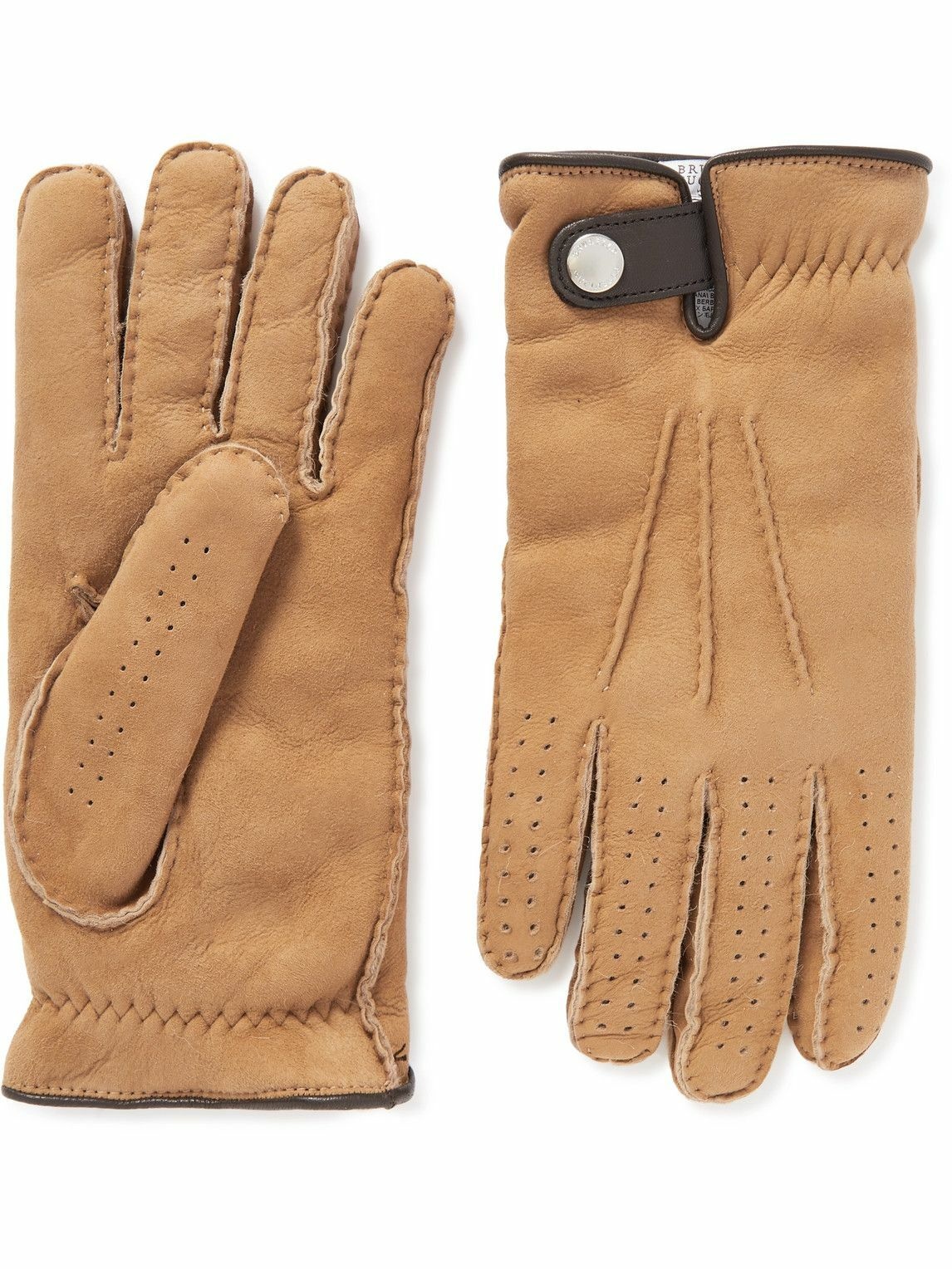 Photo: Brunello Cucinelli - Leather Gloves - Neutrals