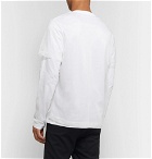 Helmut Lang - Layered Cotton-Jersey and Organza T-Shirt - White
