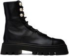Nicholas Kirkwood Black Pearlogy Combat Ankle Boots