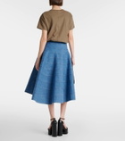 Altuzarra Grace paneled denim midi skirt