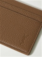 SAINT LAURENT - Cassandre Logo-Debossed Full-Grain Leather Cardholder