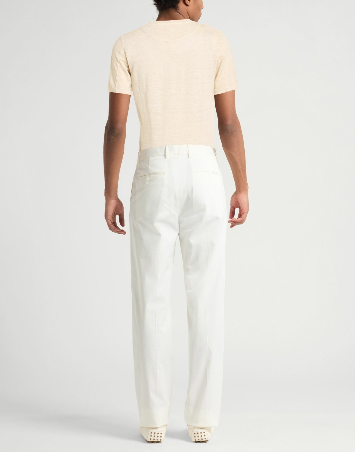 120% Lino Mens T-shirt in Beige