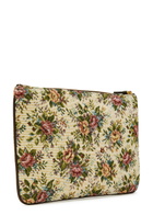 Valentino Garavani Floral-jacquard Woven Pouch - Cream - One Size