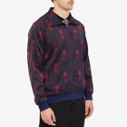 Needles Men's Poly Jacquard Patterned Track Jacket in Navy