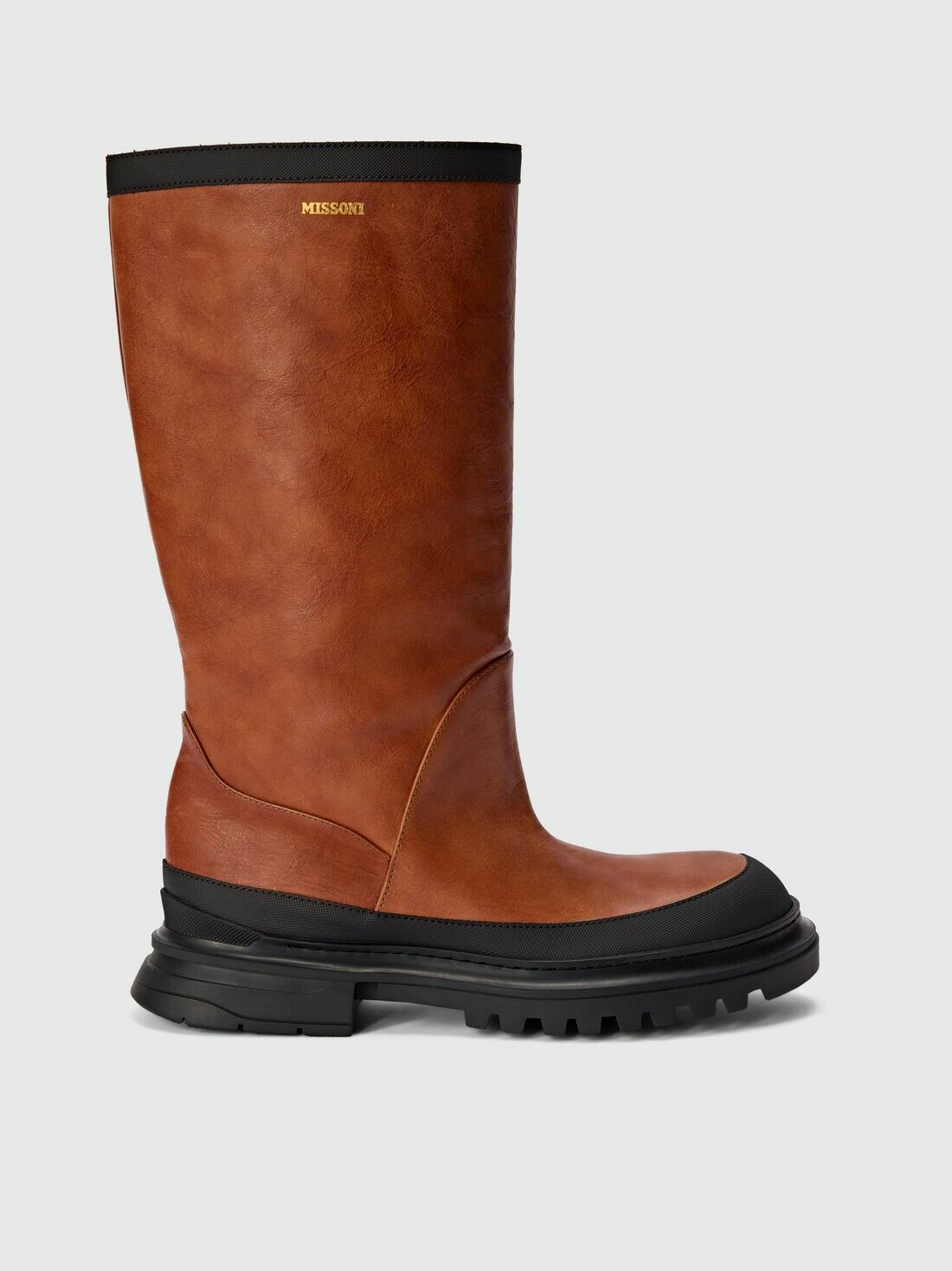 Missoni - Leather half-calf boots, Women, Brown