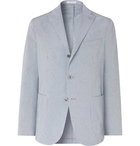 Boglioli - Slim-Fit Unstructured Striped Cotton-Seersucker Suit Jacket - Blue