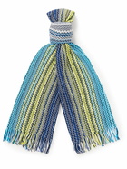 Missoni - Fringed Striped Crocheted Cotton Scarf