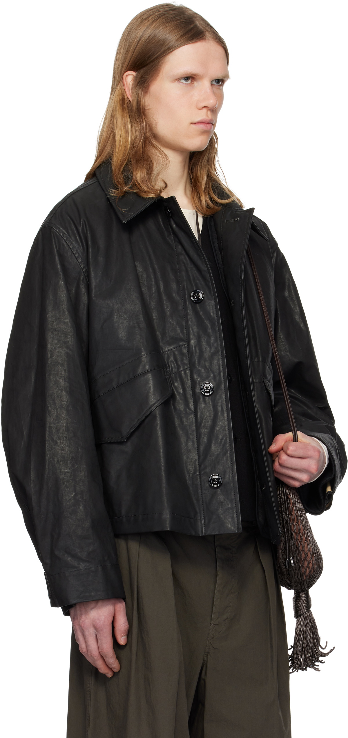 LEMAIRE Black Biker Jacket