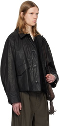 LEMAIRE Black Biker Jacket