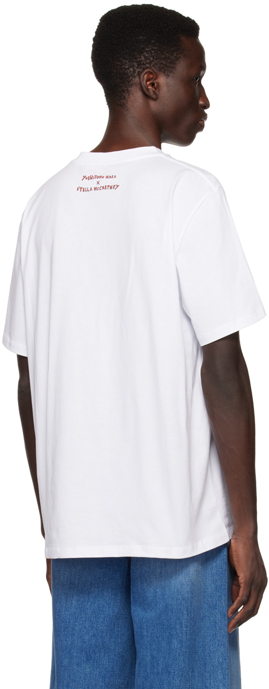Stella McCartney White Yoshitomo Nara Edition 'No War' T-Shirt
