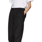 Comme des Garcons Shirt Black Gabardine Elastic Waistband Trousers