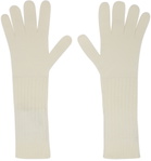 Jil Sander SSENSE Exclusive Off-White Wool Gloves
