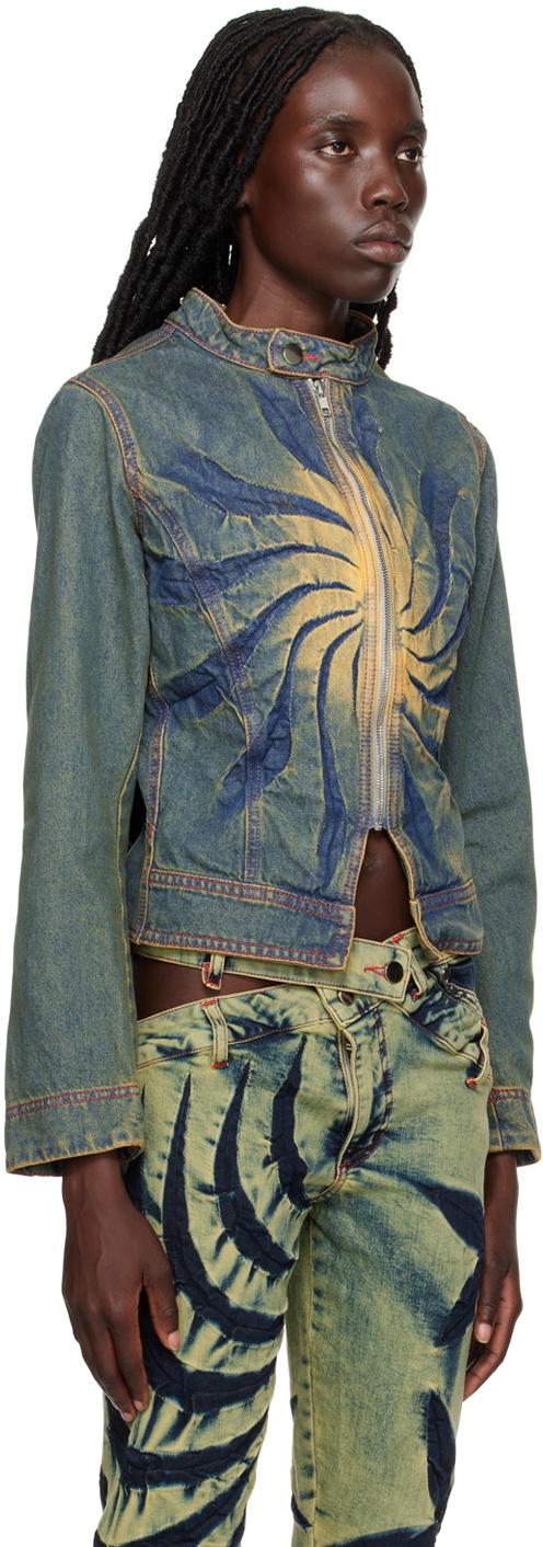 Masha Popova Navy & Yellow Racing Jacket